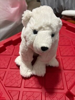 Plush White Polar Bear Stuffed Animal - Soft Cuddly Toy